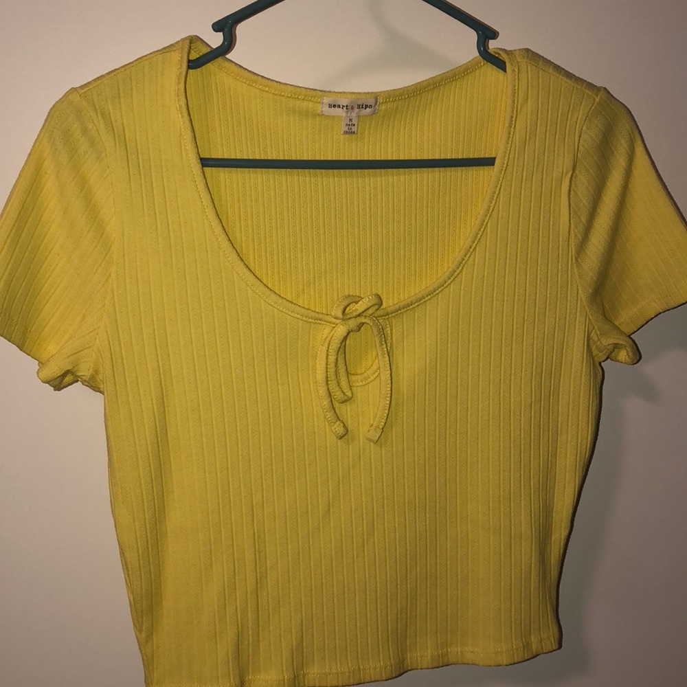 Yellow crop top